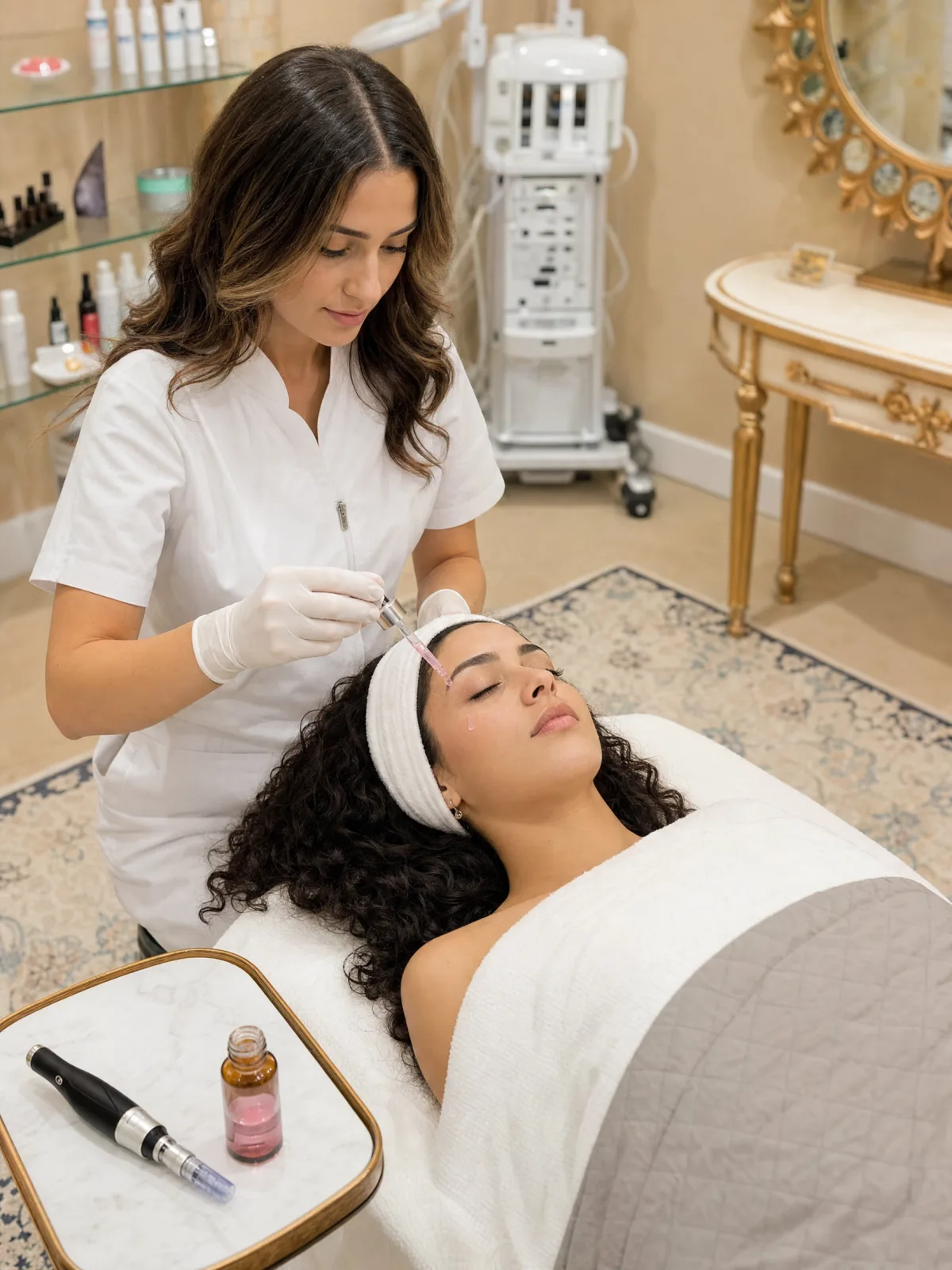 standard microneedling vs PDRN in Naples - treatment illustration